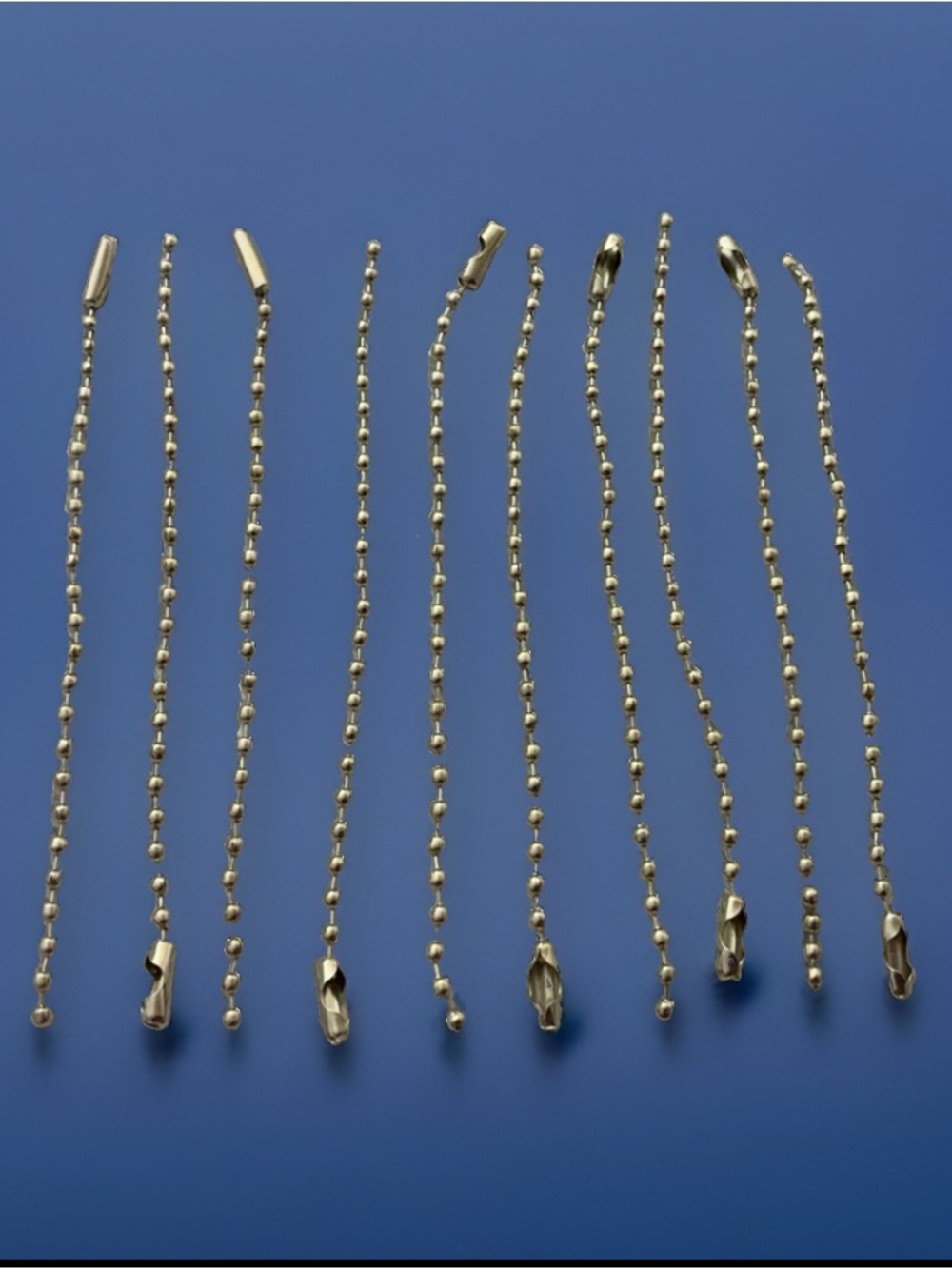 Silver Tone 4” Ball Chain - Set of 10